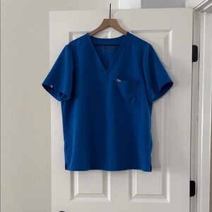 Figs Women's Blue V-Neck Top